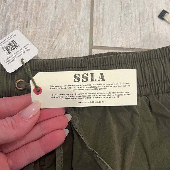 Evereve Dark Green cargo skirt with drawstring casual comfort - Picture 10 of 10